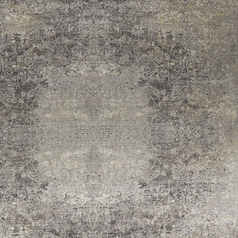 4' X 5' Tan And Gray Oriental Distressed Area Rug